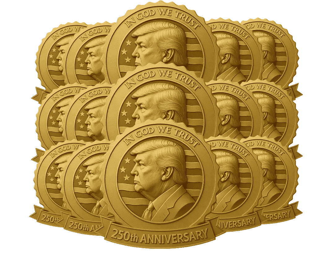 Trump 250th Anniversary Golden Badge buy